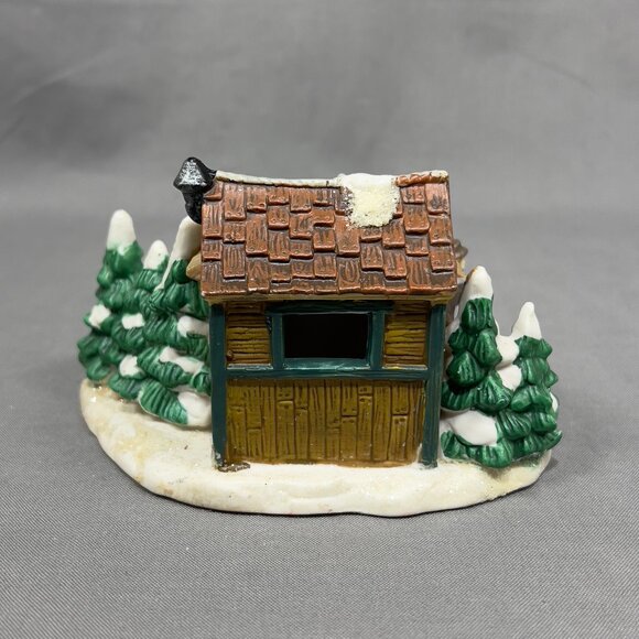Cobblestone Corners Ceramic Christmas Trees 4 Sale Figurine Village Holiday Y2K - Picture 4 of 10